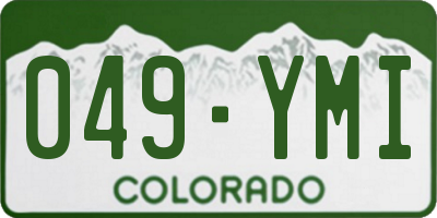 CO license plate 049YMI