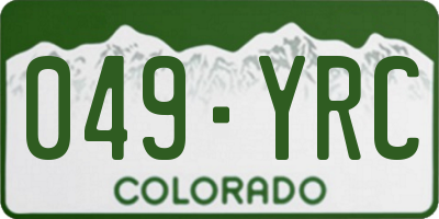CO license plate 049YRC