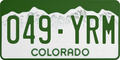 CO license plate 049YRM