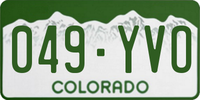 CO license plate 049YVO