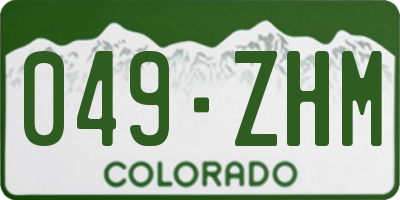 CO license plate 049ZHM