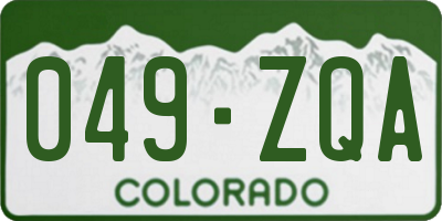 CO license plate 049ZQA
