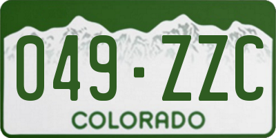 CO license plate 049ZZC