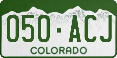 CO license plate 050ACJ