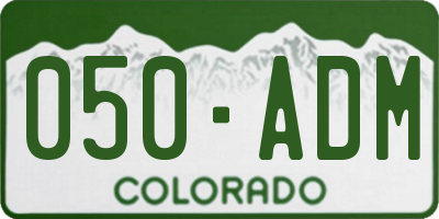 CO license plate 050ADM
