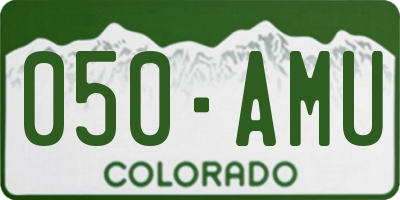 CO license plate 050AMU