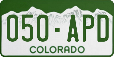 CO license plate 050APD