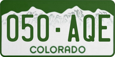 CO license plate 050AQE