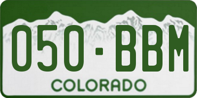 CO license plate 050BBM