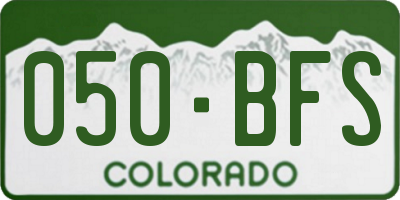 CO license plate 050BFS