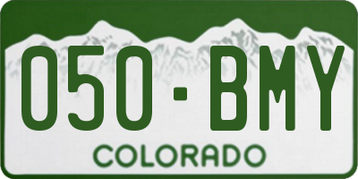 CO license plate 050BMY