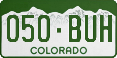 CO license plate 050BUH