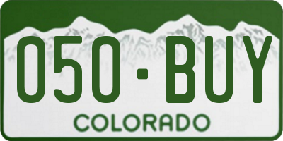 CO license plate 050BUY