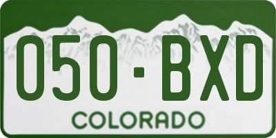 CO license plate 050BXD