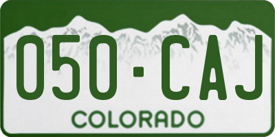 CO license plate 050CAJ