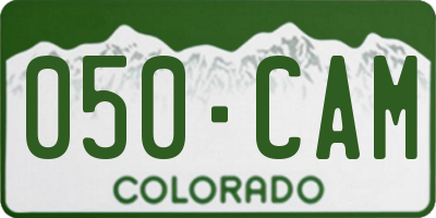 CO license plate 050CAM