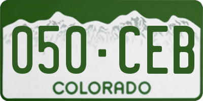 CO license plate 050CEB