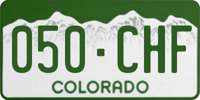CO license plate 050CHF