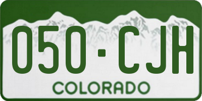 CO license plate 050CJH