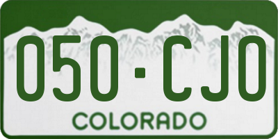 CO license plate 050CJO