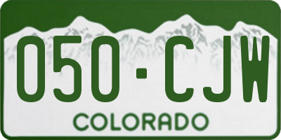 CO license plate 050CJW
