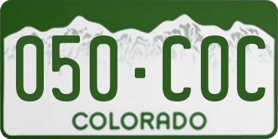 CO license plate 050COC