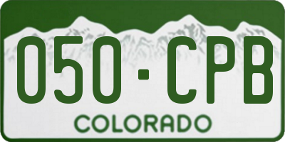 CO license plate 050CPB
