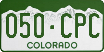 CO license plate 050CPC