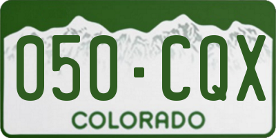 CO license plate 050CQX