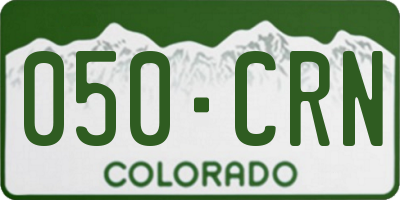 CO license plate 050CRN