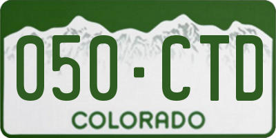 CO license plate 050CTD