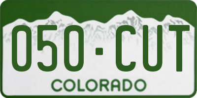 CO license plate 050CUT