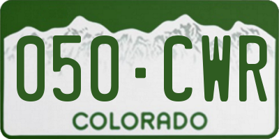 CO license plate 050CWR
