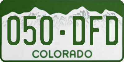 CO license plate 050DFD