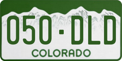 CO license plate 050DLD
