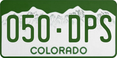 CO license plate 050DPS