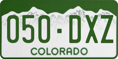 CO license plate 050DXZ