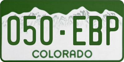 CO license plate 050EBP