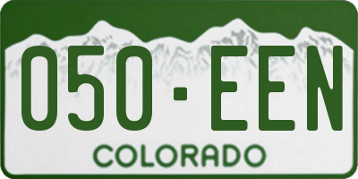 CO license plate 050EEN