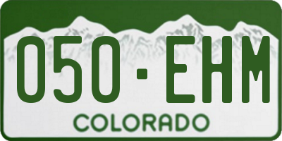 CO license plate 050EHM