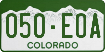CO license plate 050EOA
