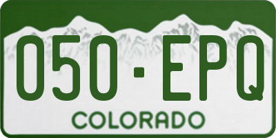 CO license plate 050EPQ
