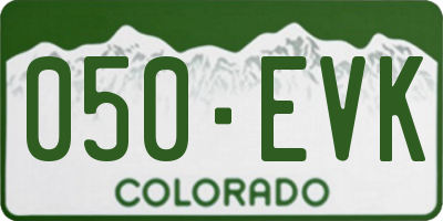 CO license plate 050EVK