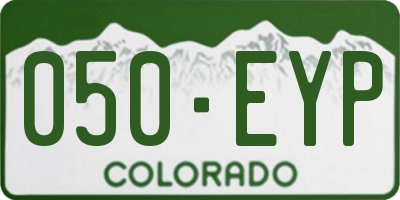 CO license plate 050EYP