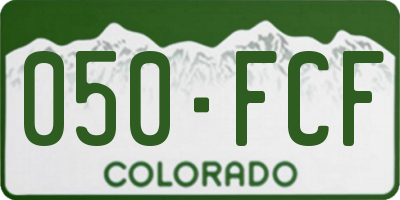 CO license plate 050FCF