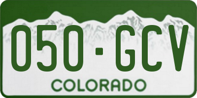 CO license plate 050GCV