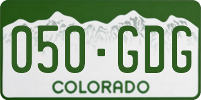 CO license plate 050GDG