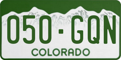 CO license plate 050GQN
