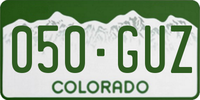 CO license plate 050GUZ