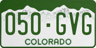 CO license plate 050GVG